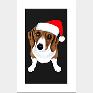 Christmas Dog Transparent Background Posters and Art